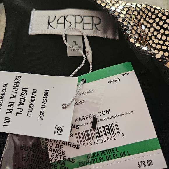 NWT ☆ Kasper Top, Size Large Petite, Brand NEW! - Picture 3 of 4